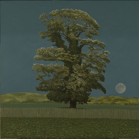 Tree and Moon, b y David Inshaw, 2012